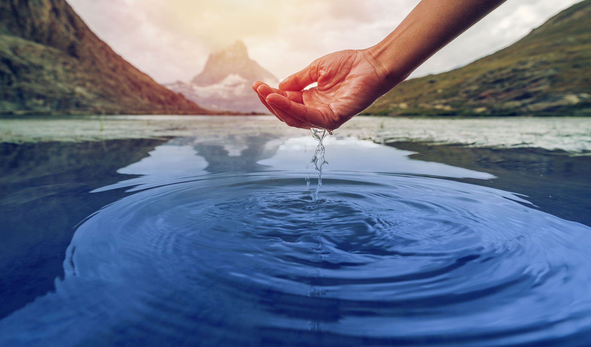 Hand in water